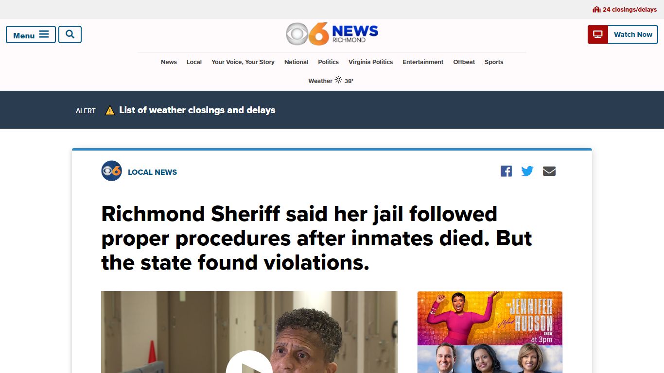 State finds violations after multiple inmates died at the Richmond City ...
